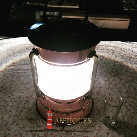 COPPER AND BRONZE MARINE LANTERN