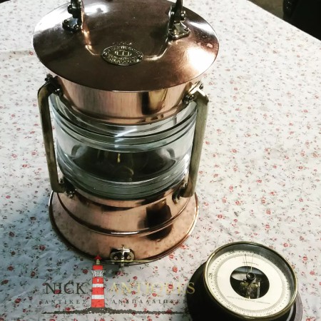 COPPER AND BRONZE MARINE LANTERN