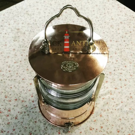 COPPER AND BRONZE MARINE LANTERN