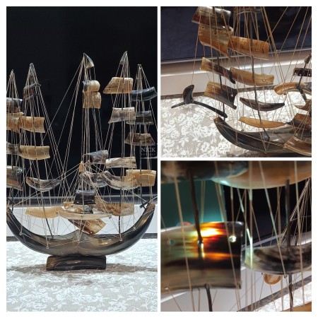 Authentic bull horn sailboat