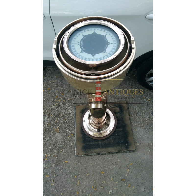 Sperry Gyroscope Mk. E V Mod.7 Αυθεντική Γυροσκοπική Πυξίδα Πλοίου με Μπρούτζινο Binnacle