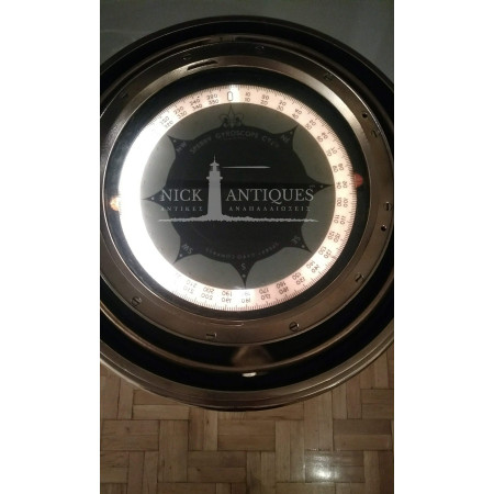 Sperry Gyroscope Mk. E V Mod.7 Αυθεντική Γυροσκοπική Πυξίδα Πλοίου με Μπρούτζινο Binnacle