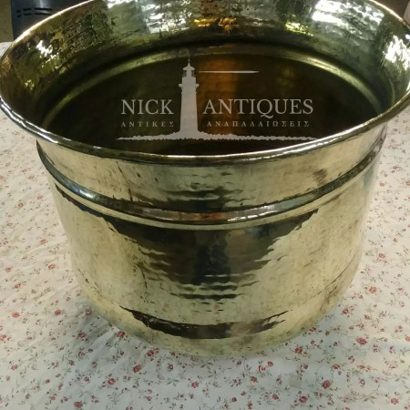 LARGE FORGED BRASS ANTIQUE CASPO