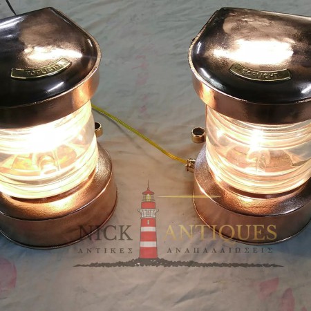COPPER MARINE SHIP LIGHTS-PAIR