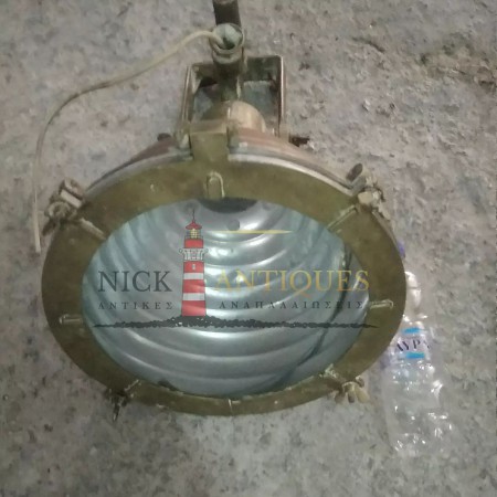PAIR OF MARINE LIGHTS COPPER AND BRUSH